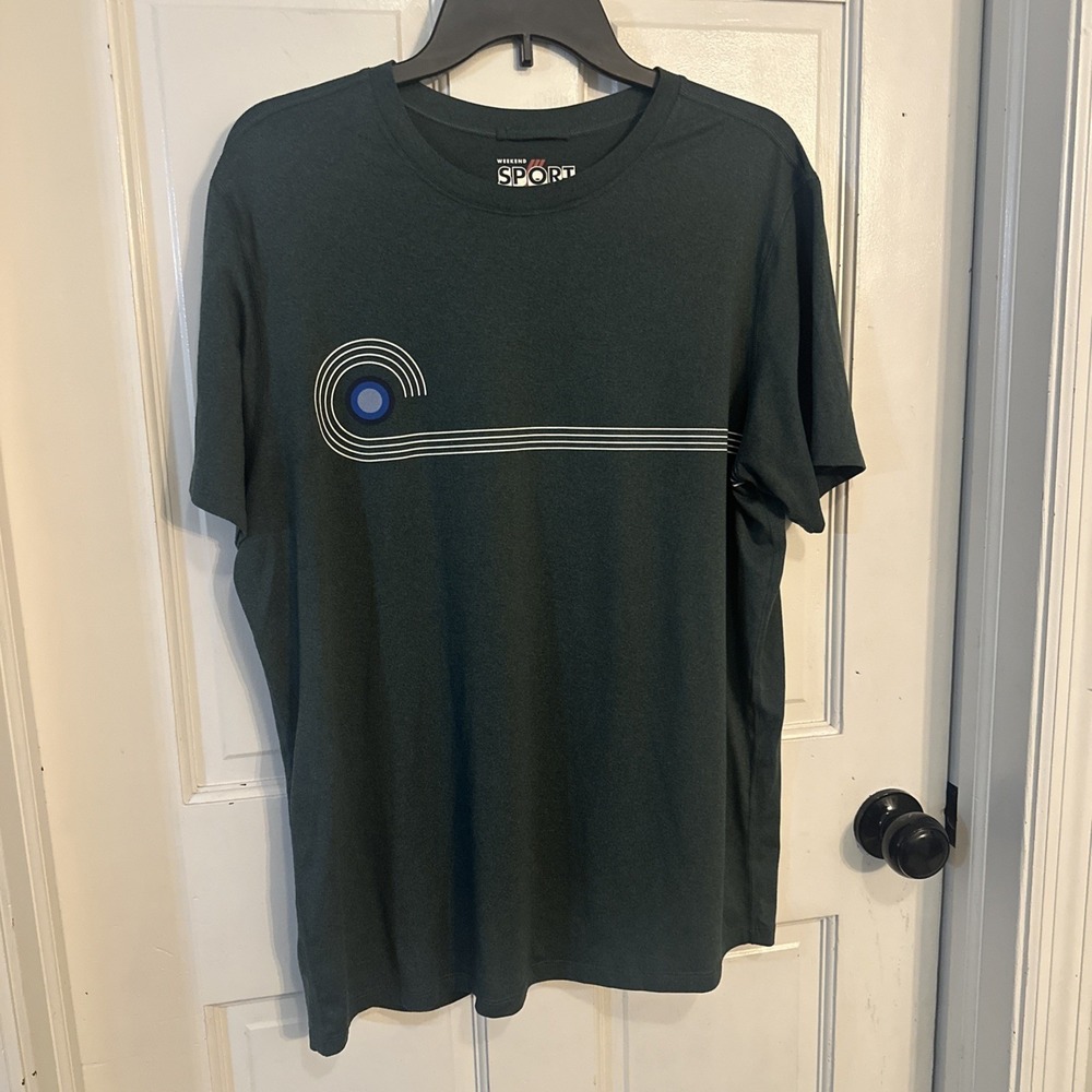 Marine Layer Weekend Sport Performance T-shirt Green Heather Size Marge (M/L)